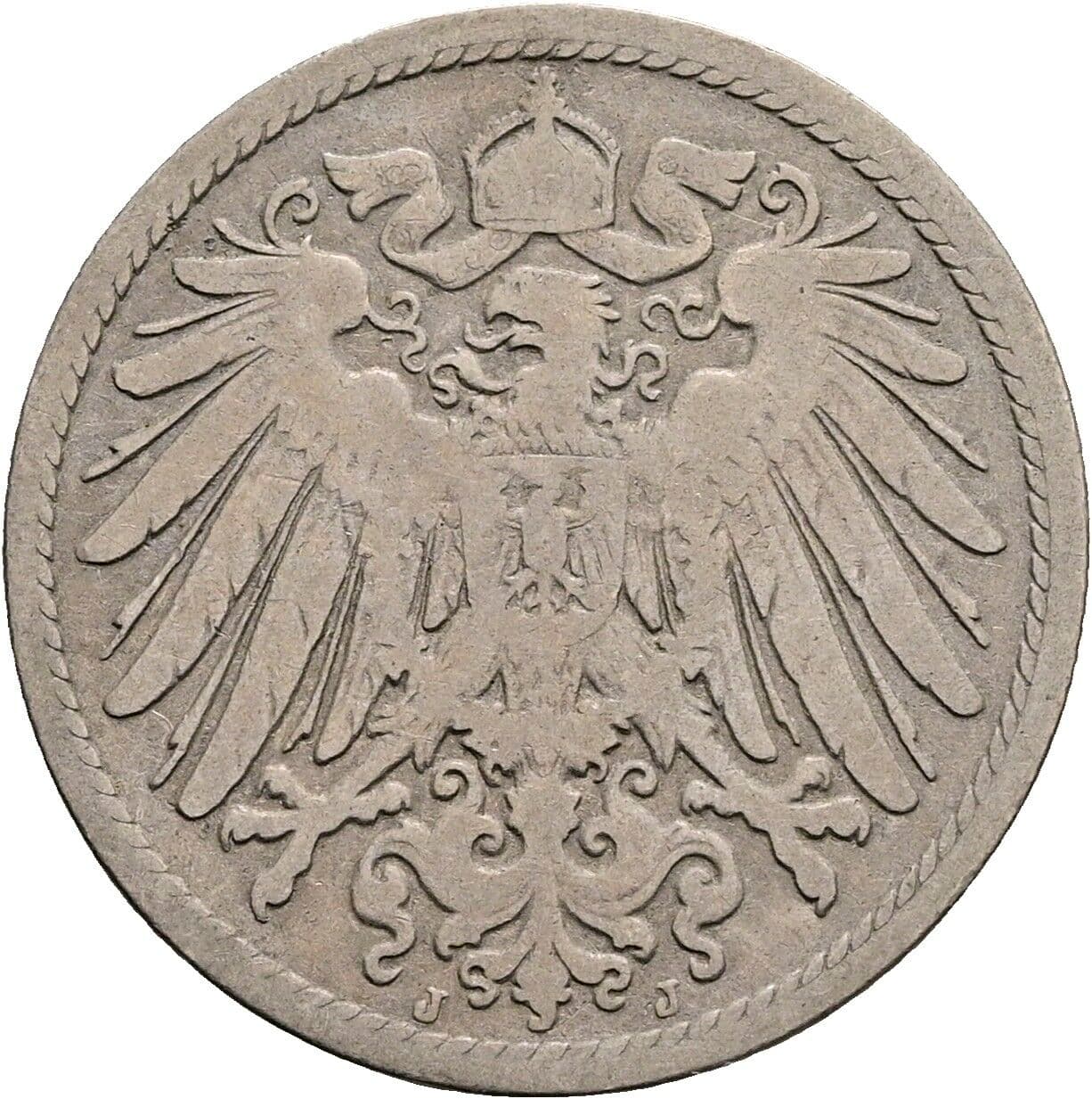 10 Pfennig 1893 J – Rückseite