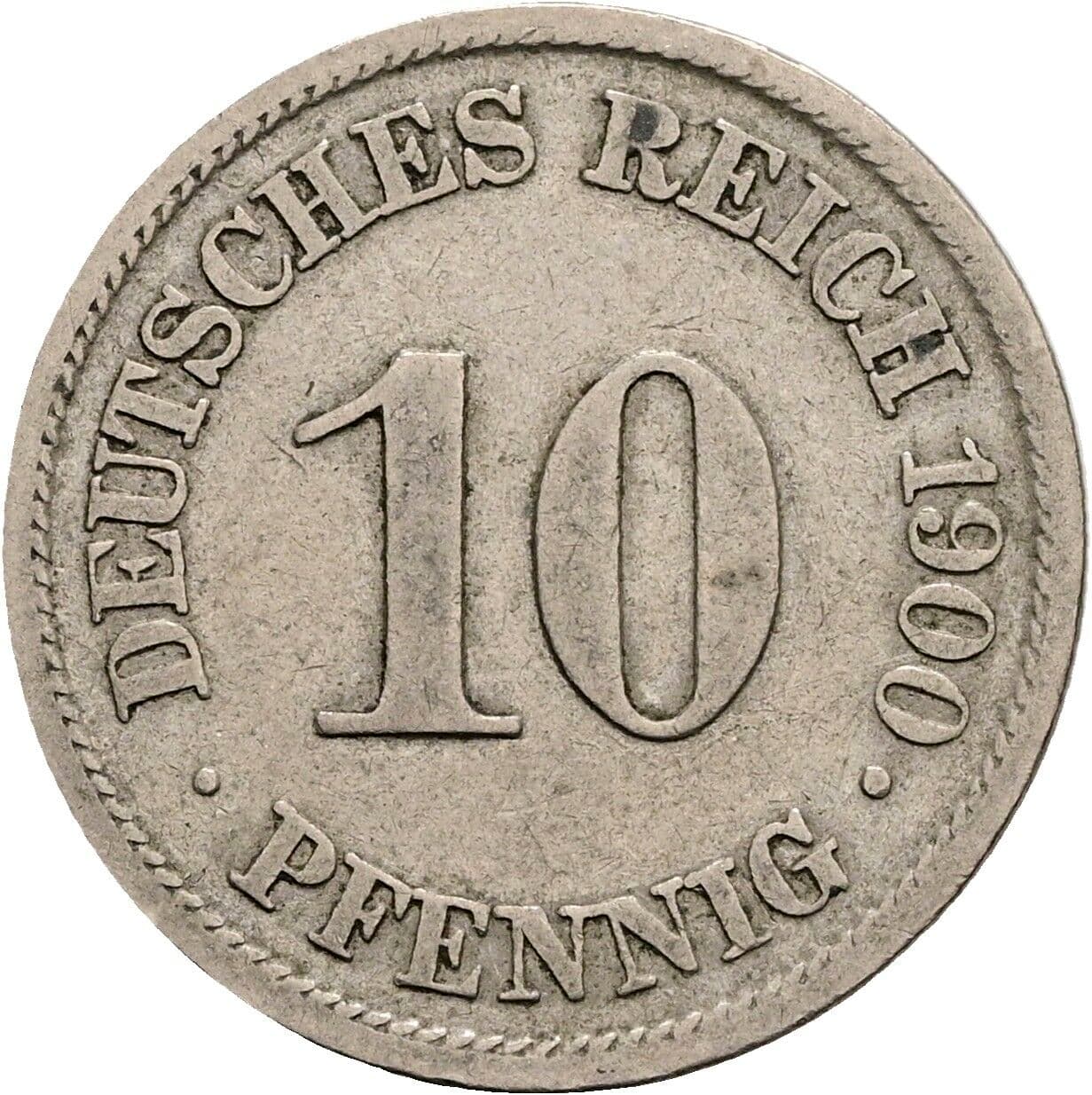 10 Pfennig 1900 A – Vorderseite
