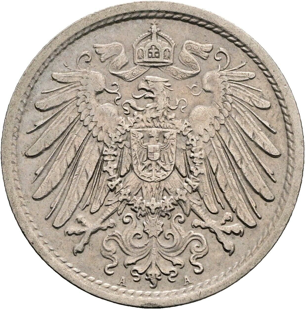 10 Pfennig 1914 A – Rückseite