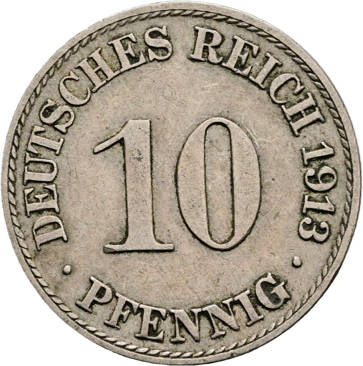 10 Pfennig 1913 A – Vorderseite