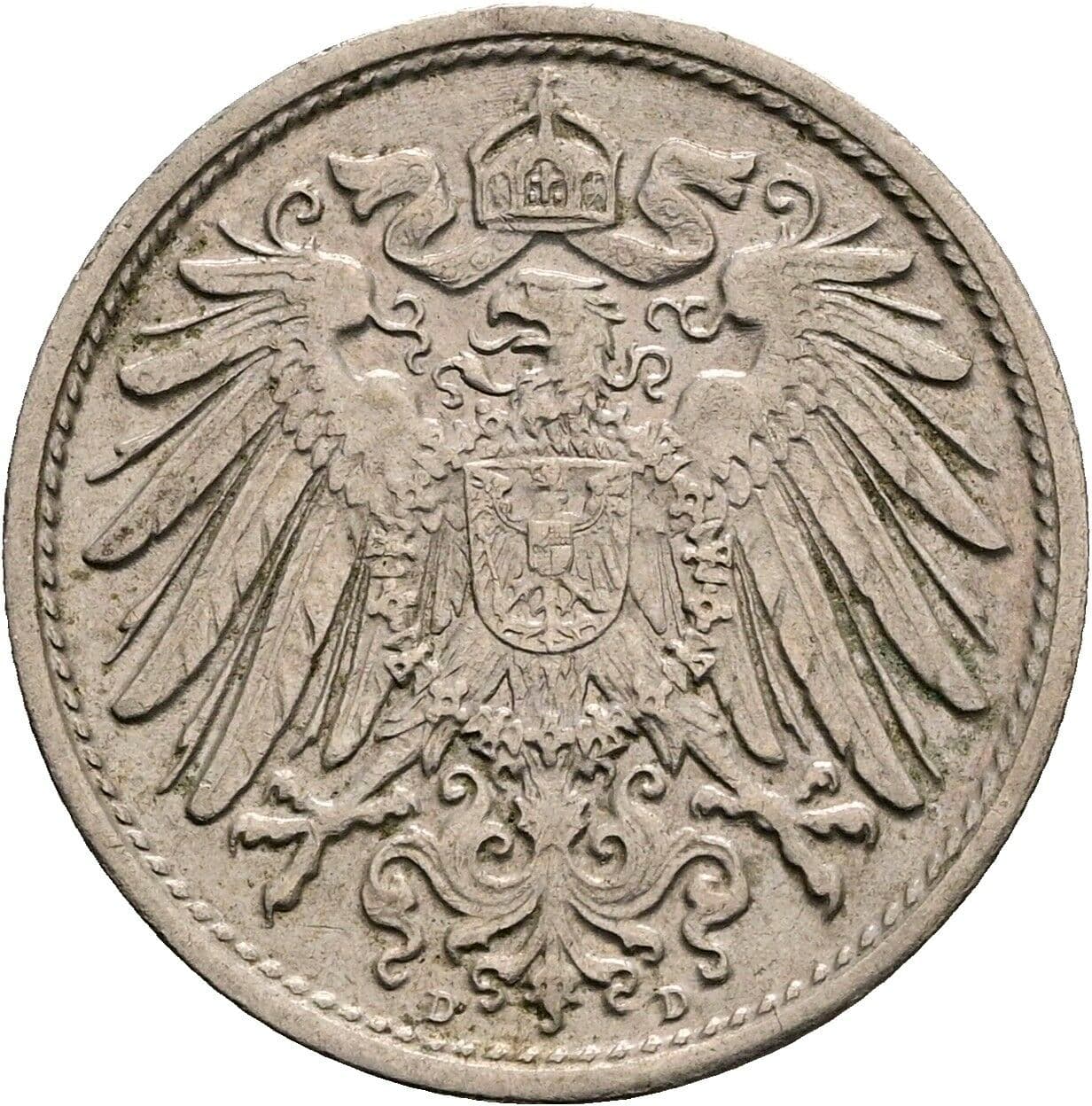 10 Pfennig 1915 D – Rückseite