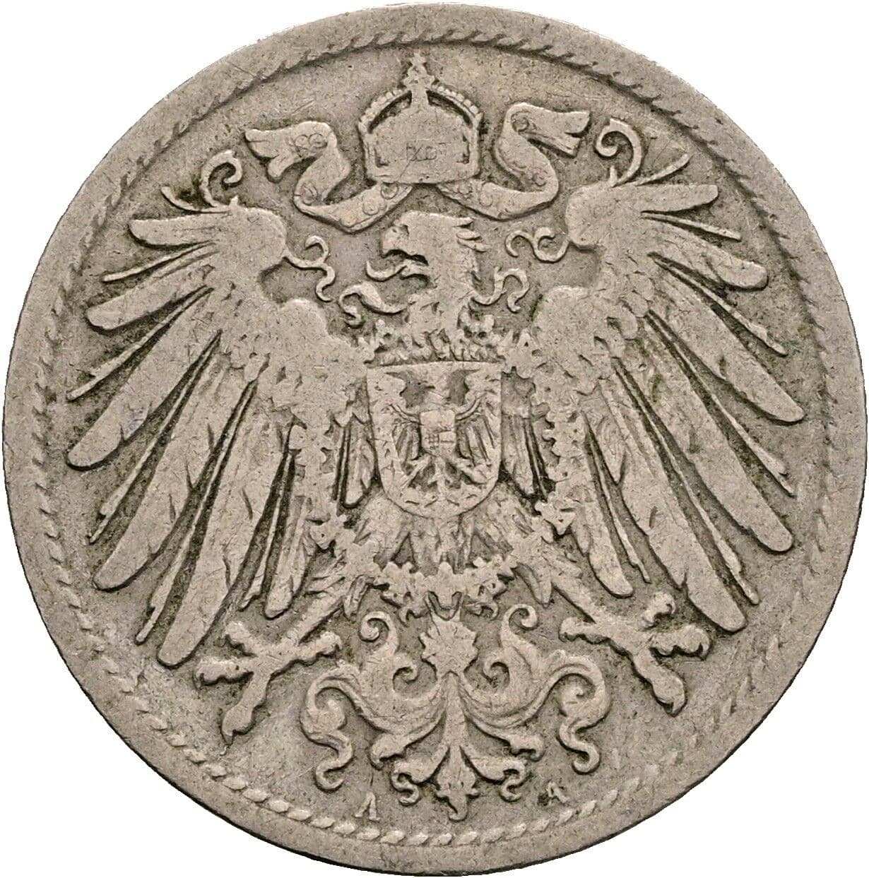 10 Pfennig 1901 A – Rückseite