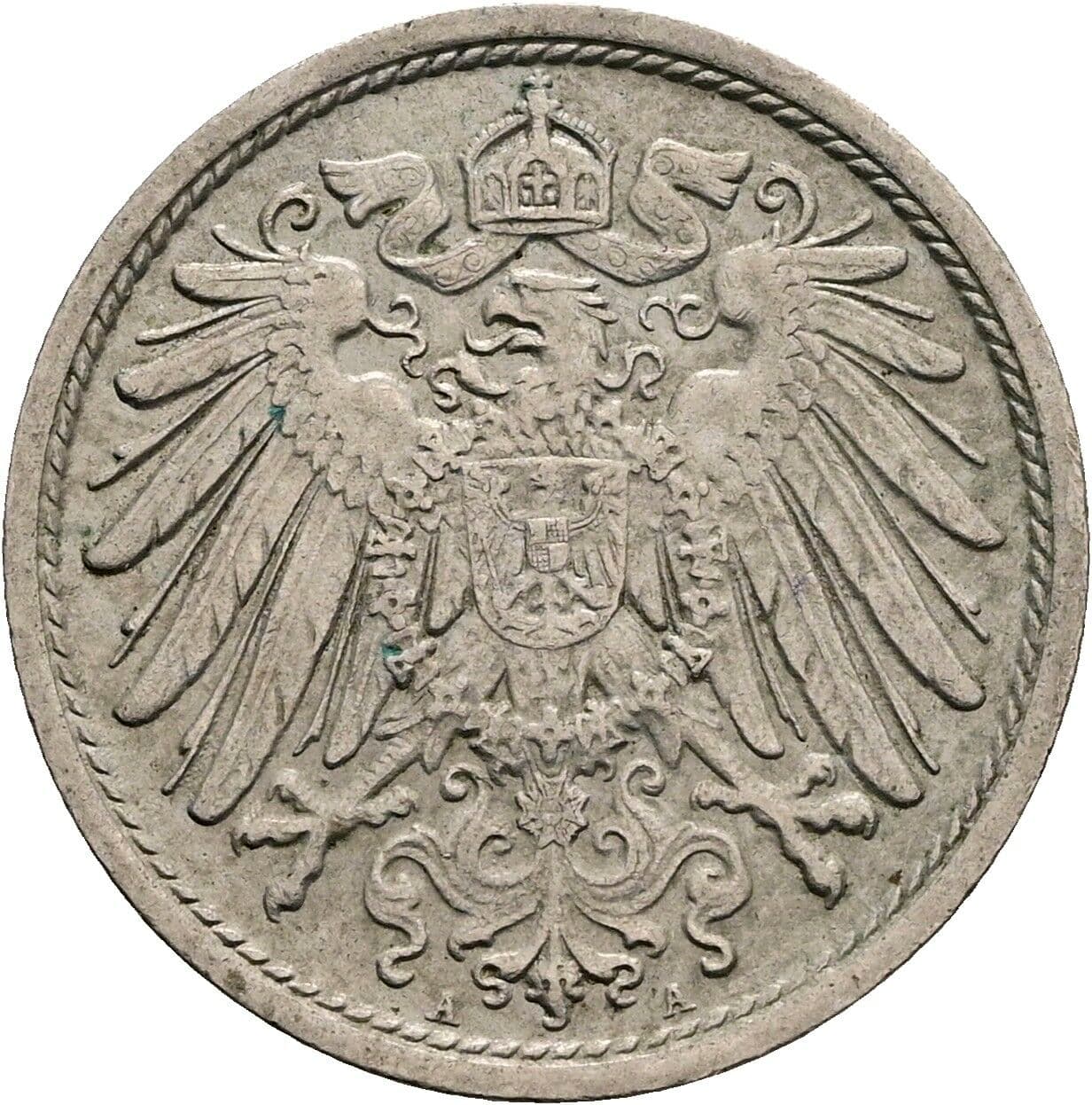 10 Pfennig 1914 A – Rückseite
