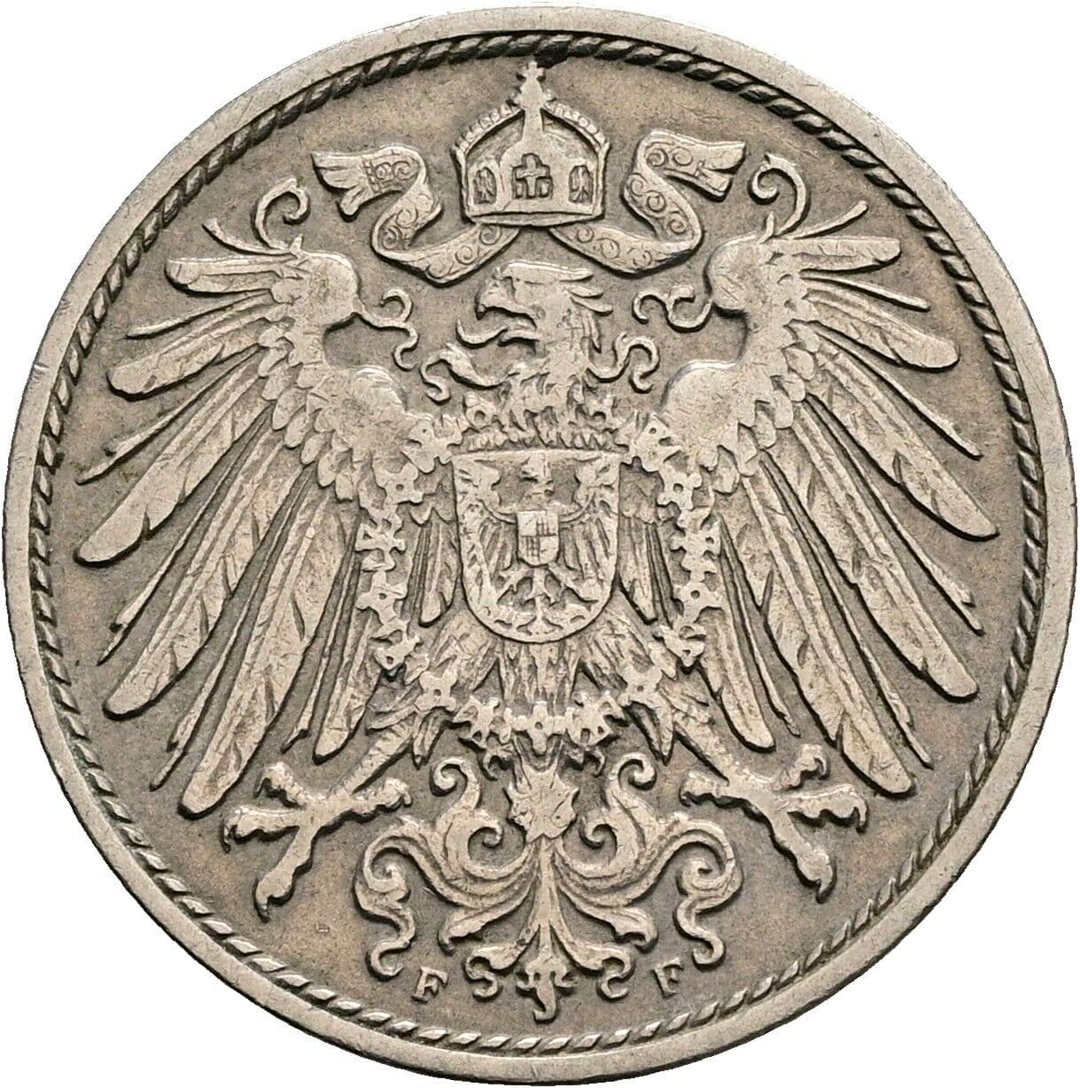 10 Pfennig 1912 F – Rückseite
