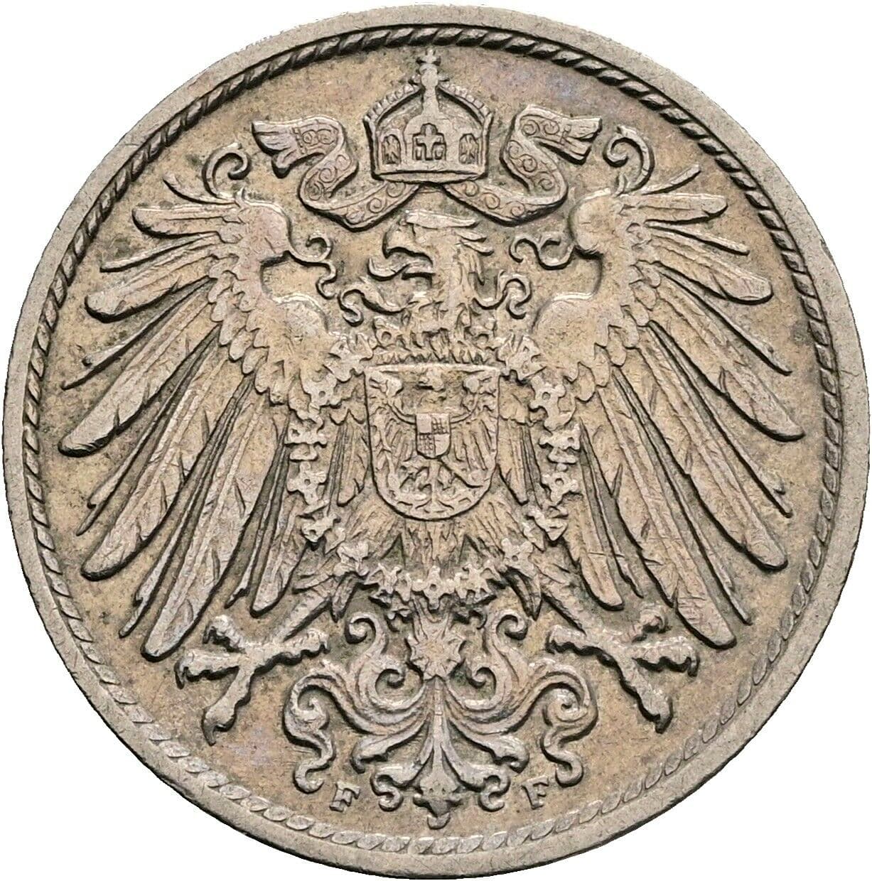 10 Pfennig 1912 F – Rückseite