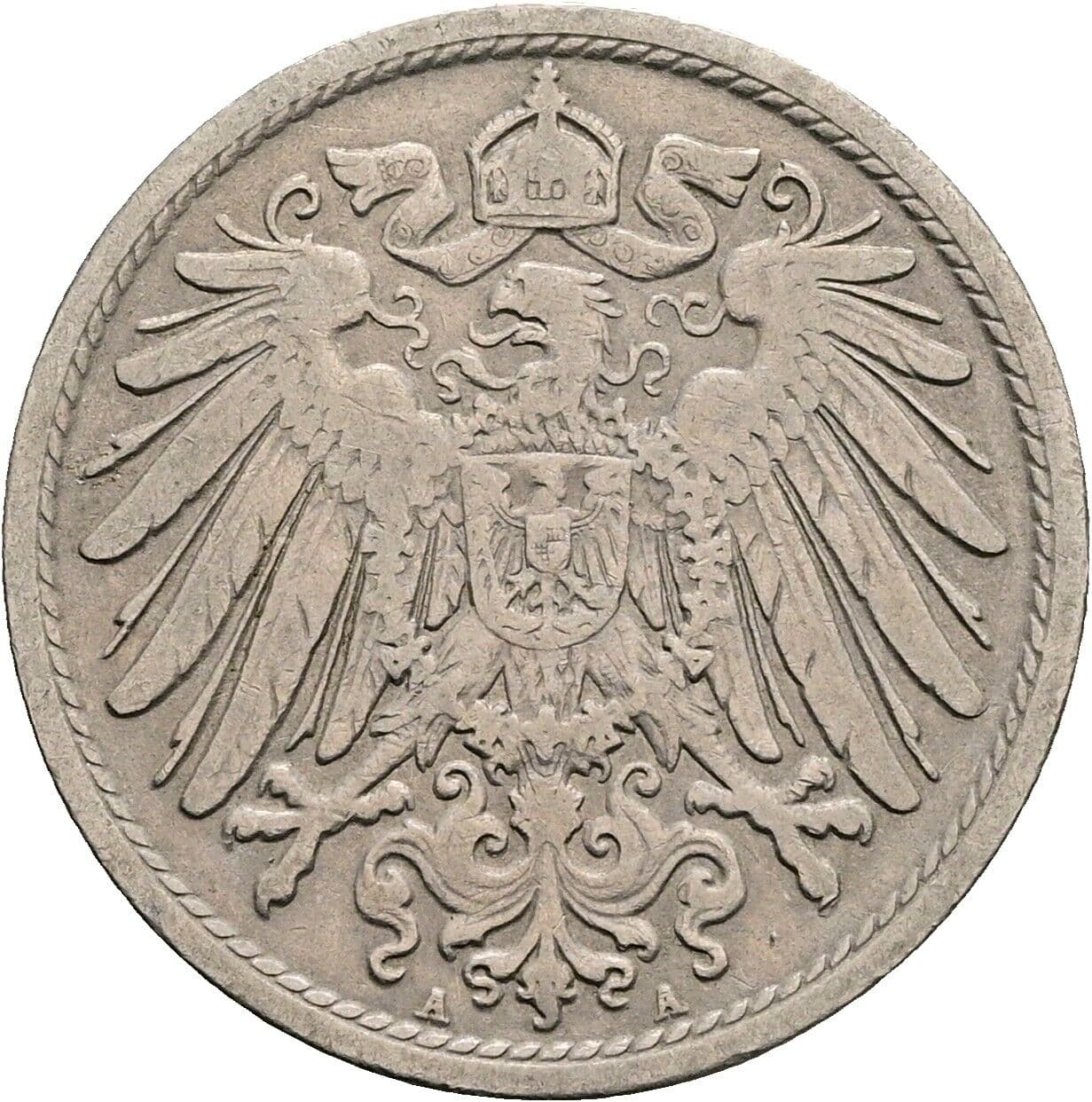 10 Pfennig 1905 A – Rückseite