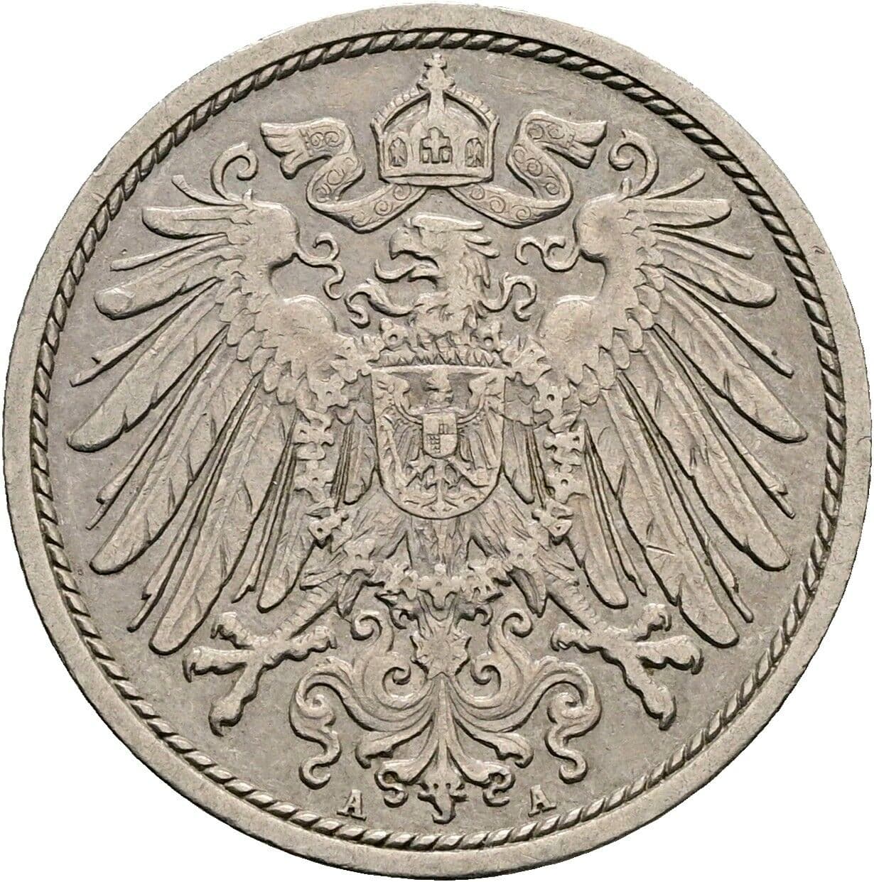 10 Pfennig 1911 A – Rückseite