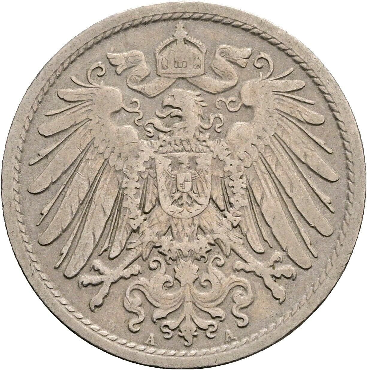 10 Pfennig 1905 A – Rückseite