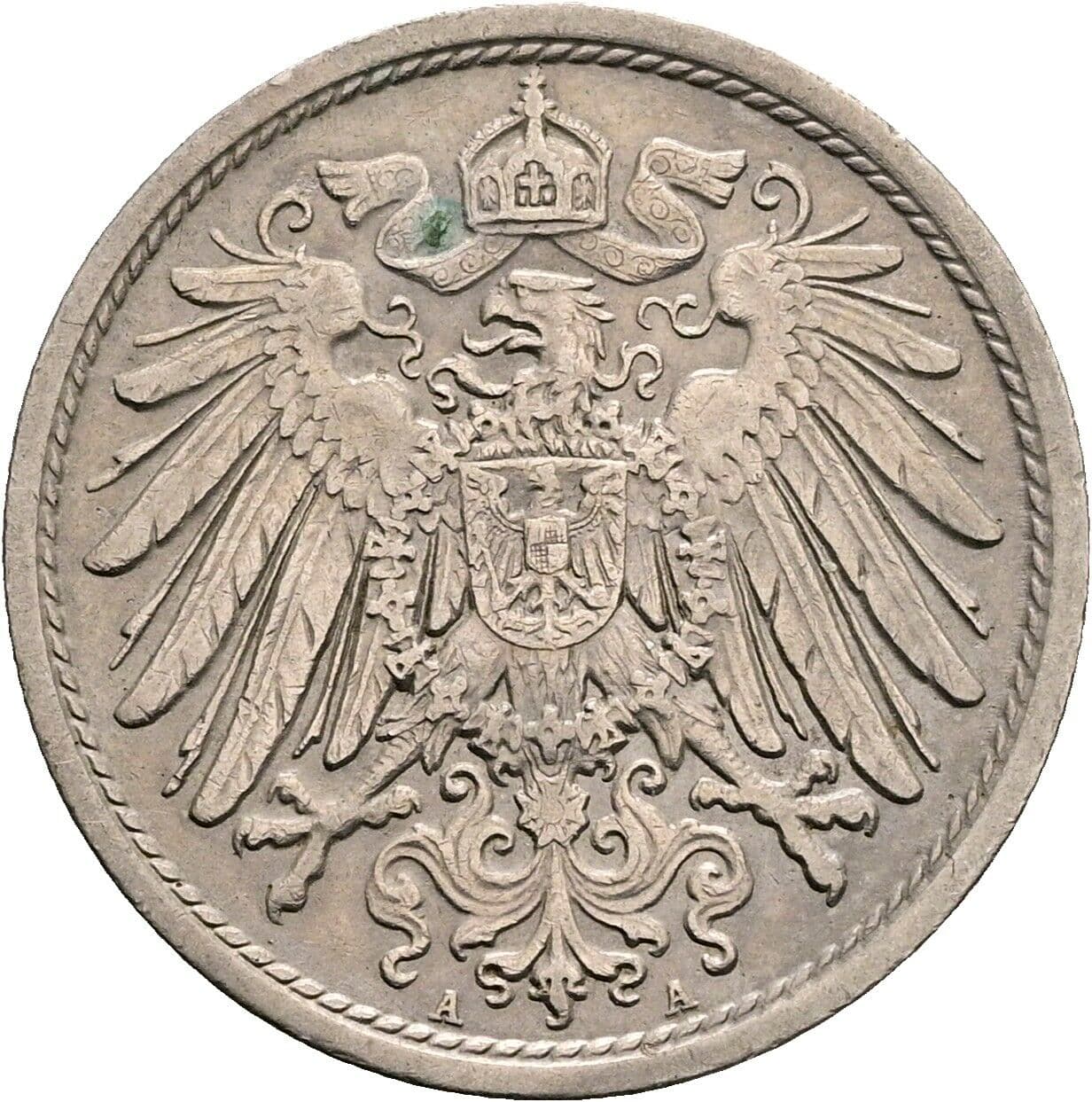 10 Pfennig 1914 A – Rückseite