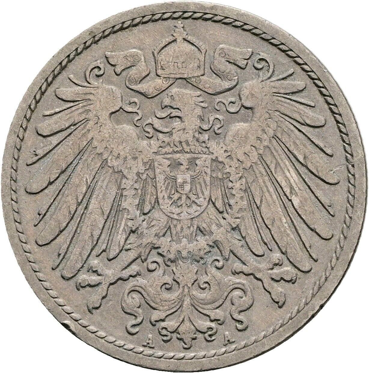 10 Pfennig 1902 A – Rückseite