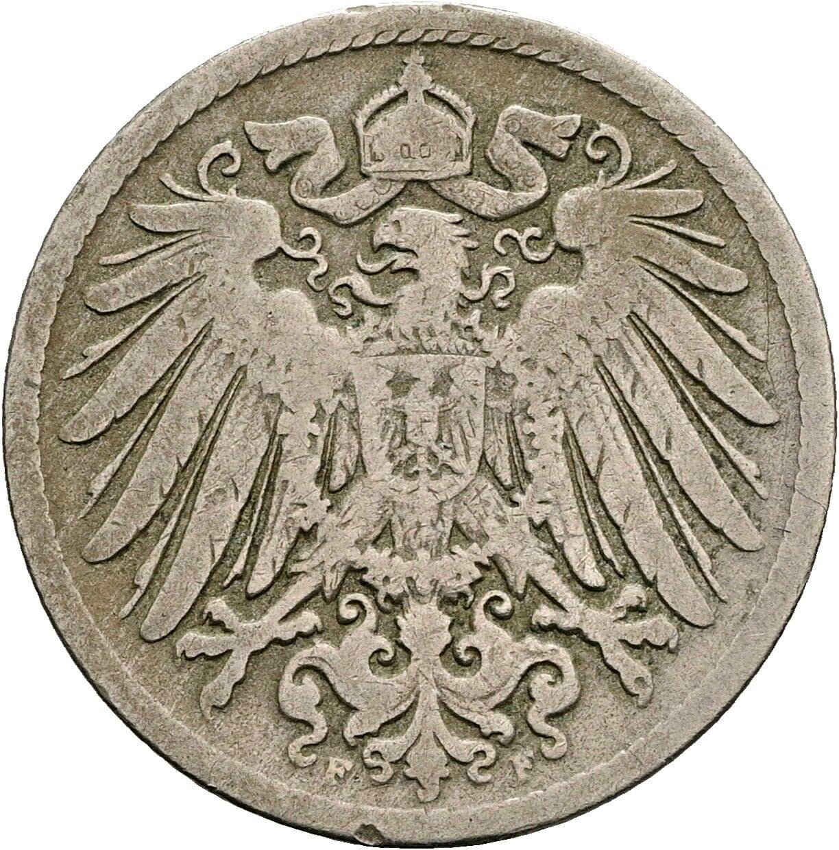 10 Pfennig 1890 F – Rückseite