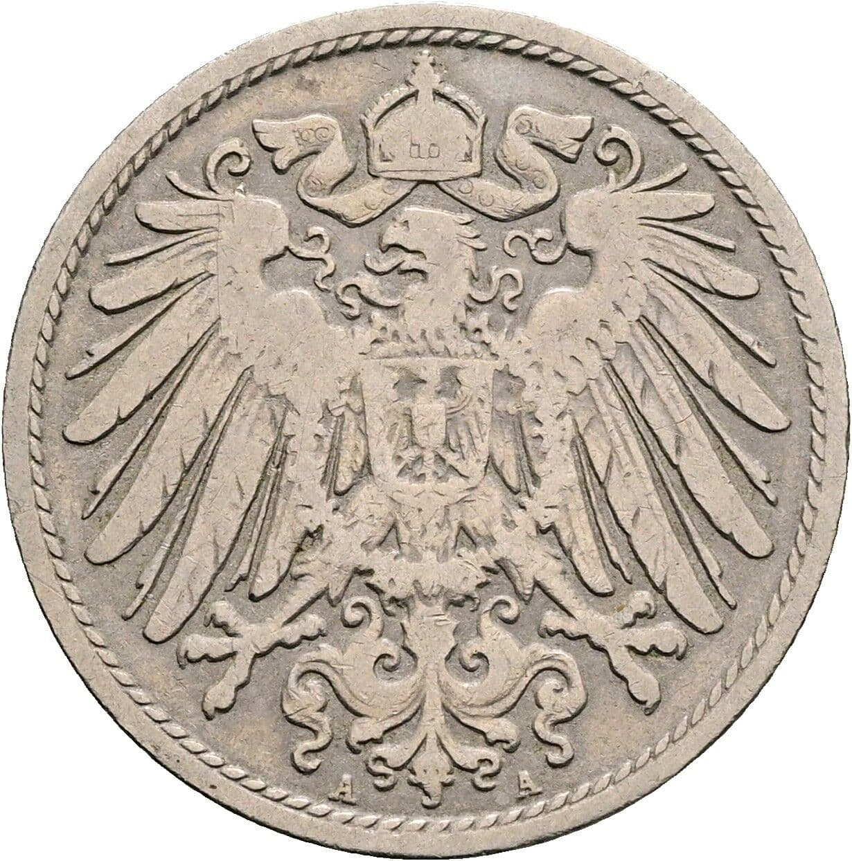 10 Pfennig 1896 A – Rückseite