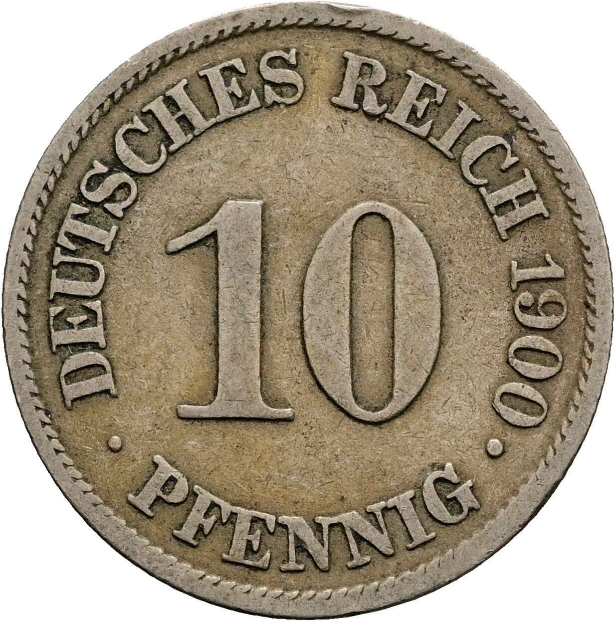 10 Pfennig 1900 A – Vorderseite
