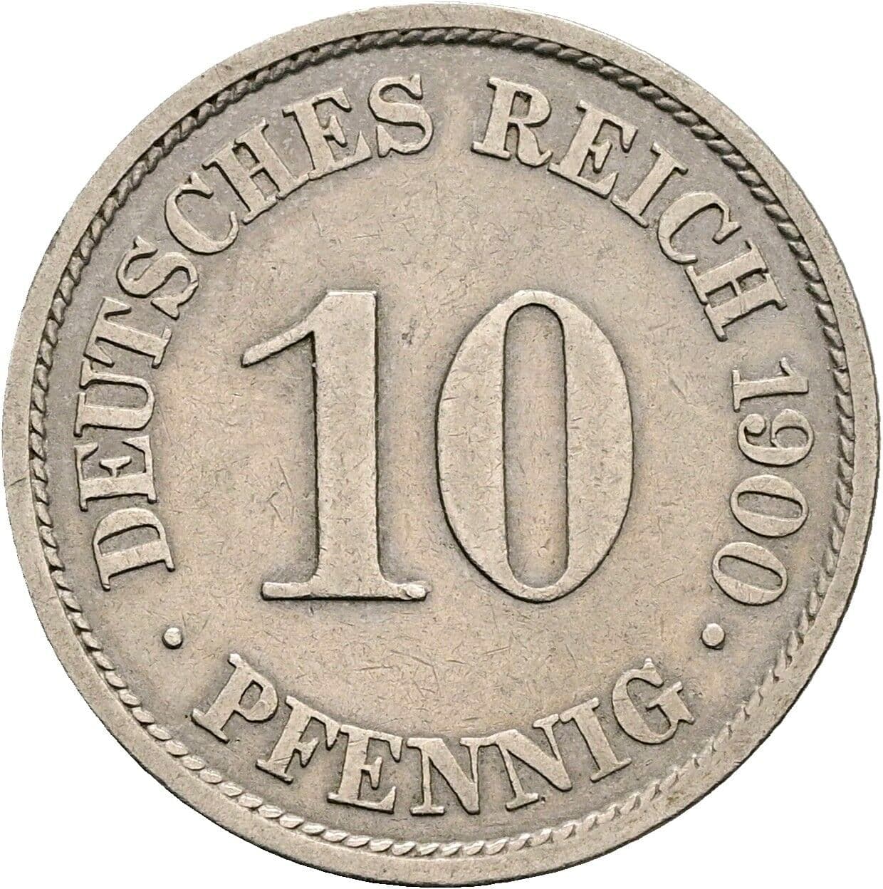 10 Pfennig 1900 A – Vorderseite