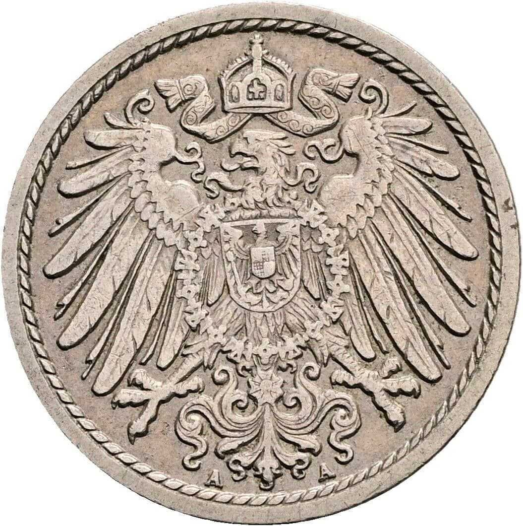 5 Pfennig 1912 A – Rückseite