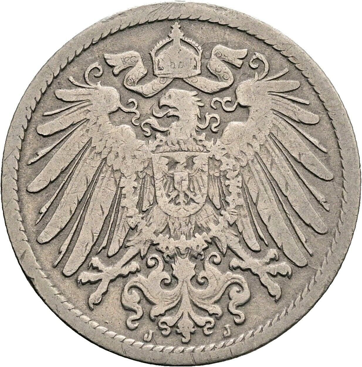 10 Pfennig 1900 J – Rückseite