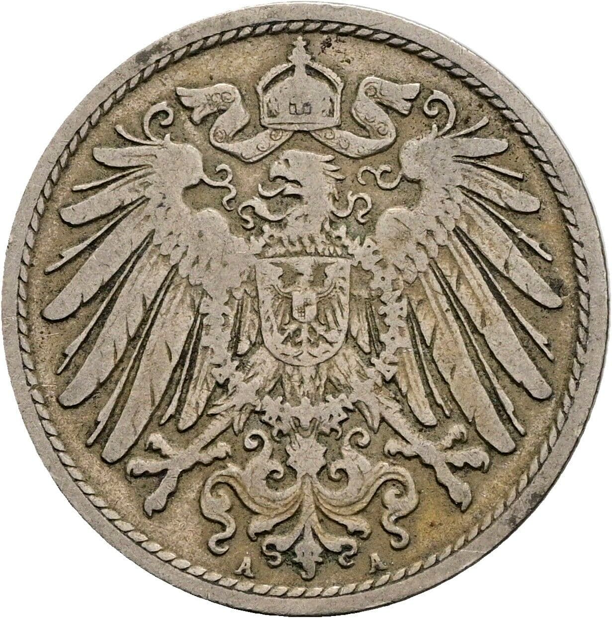 10 Pfennig 1900 A – Rückseite