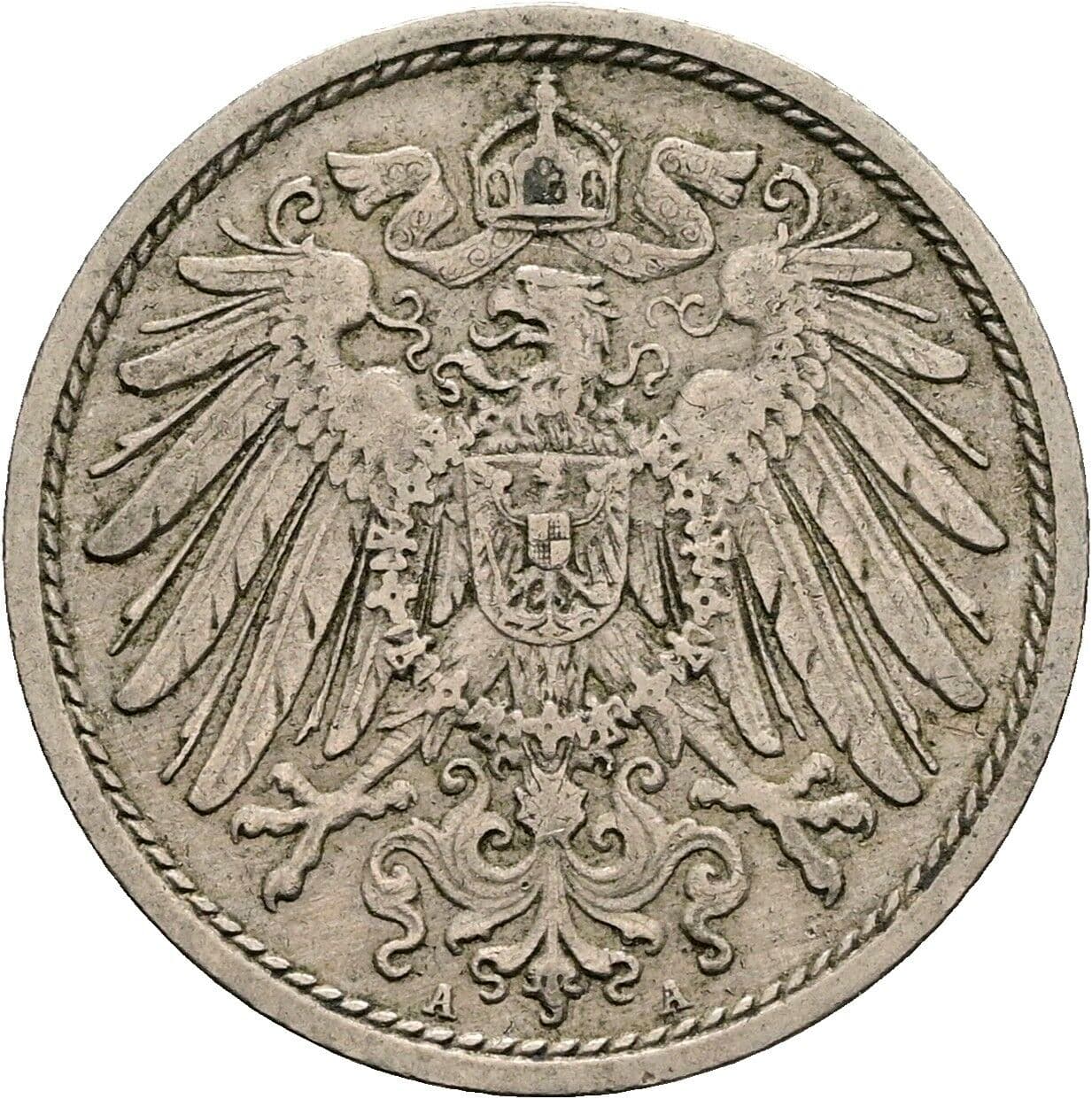 10 Pfennig 1912 A – Rückseite