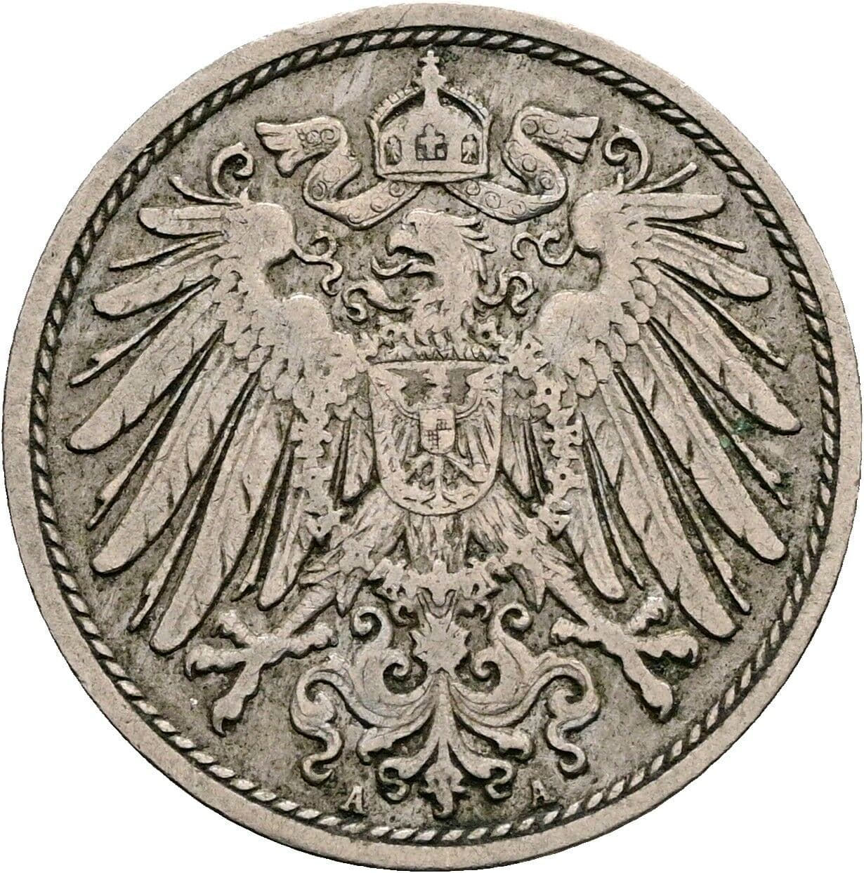 10 Pfennig 1900 A – Rückseite
