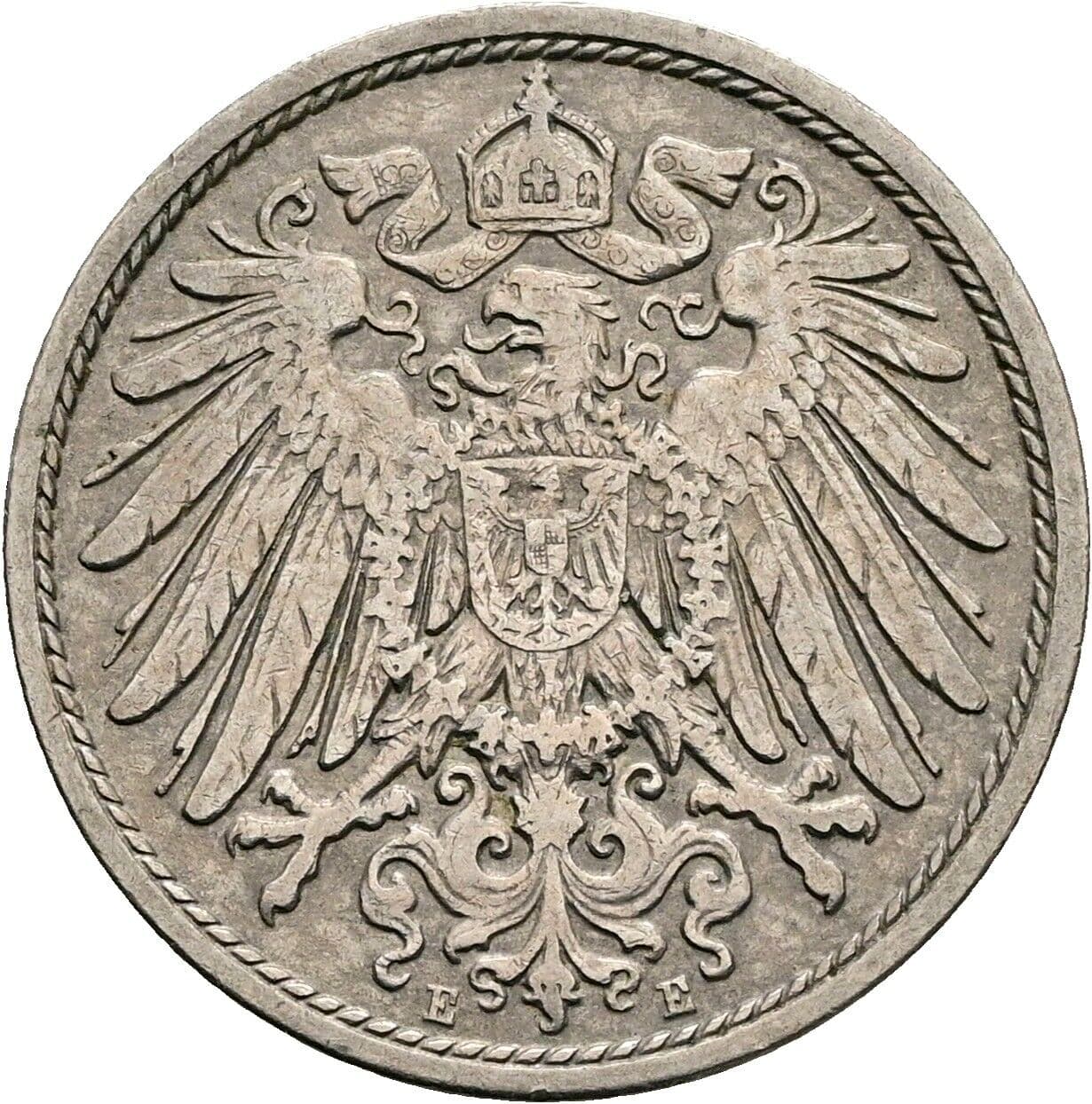 10 Pfennig 1906 E – Rückseite
