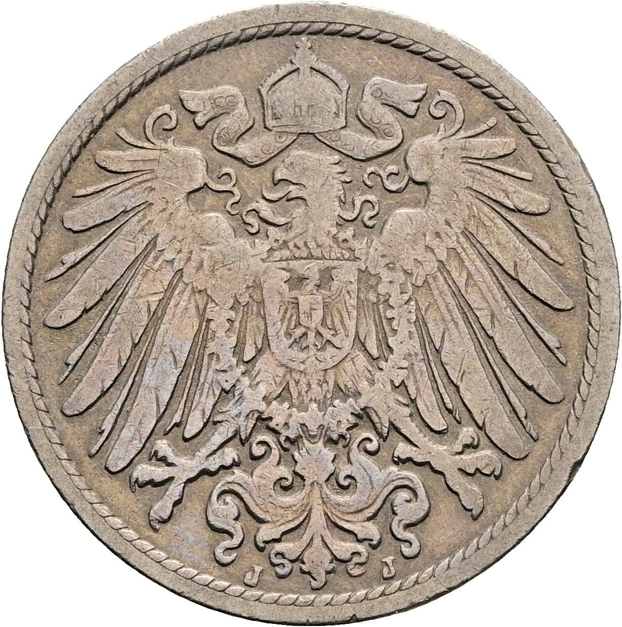 10 Pfennig 1900 J – Rückseite