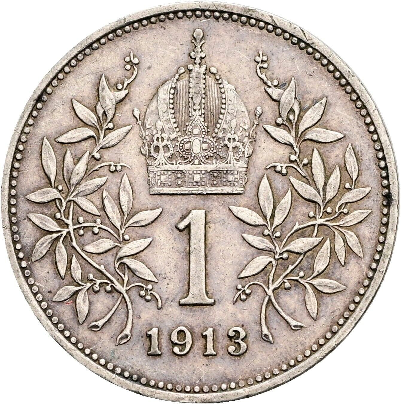 1 Krone Franz Joseph I. 1848-1916 1913 – Rückseite