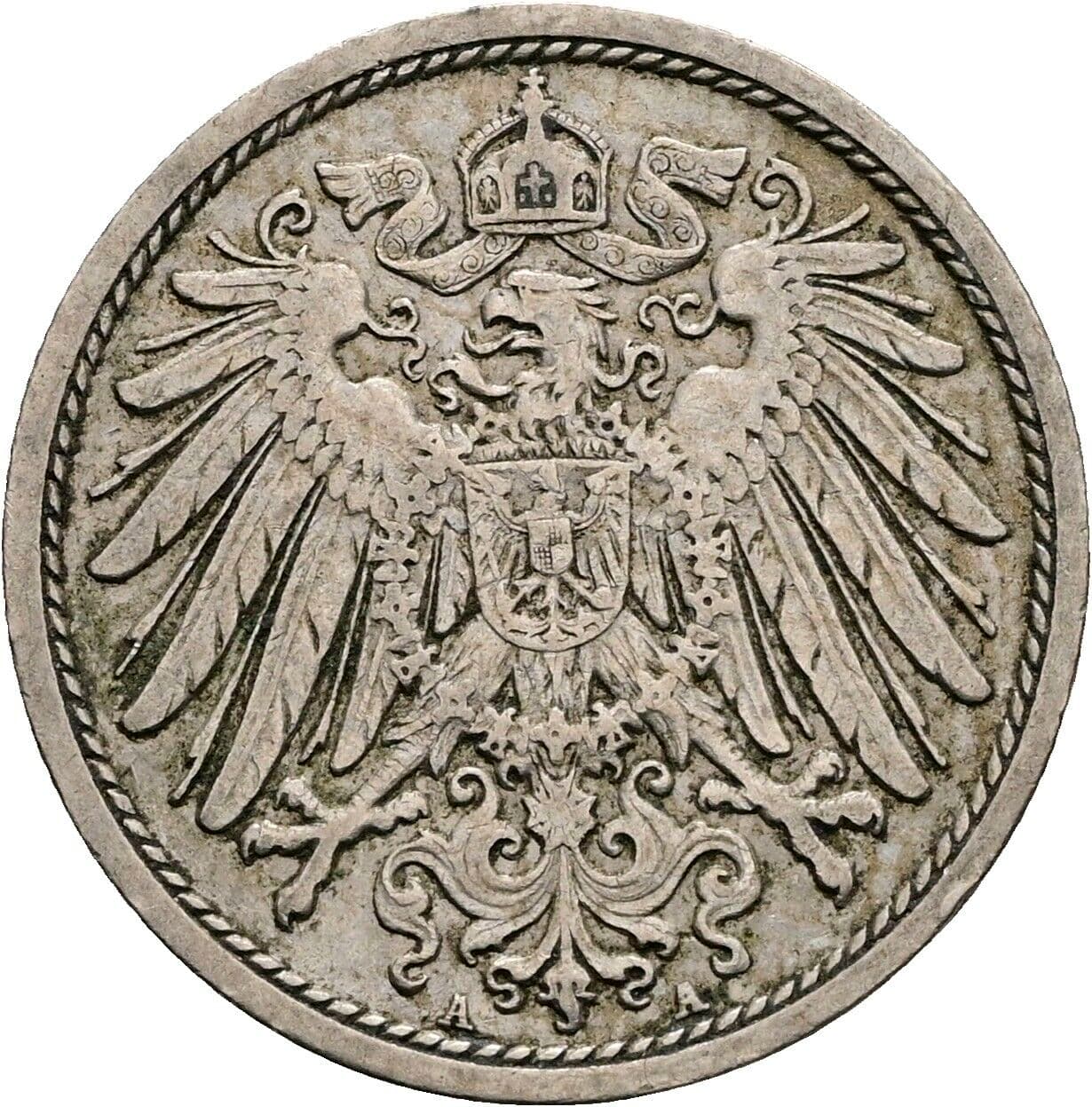 10 Pfennig 1911 A – Rückseite
