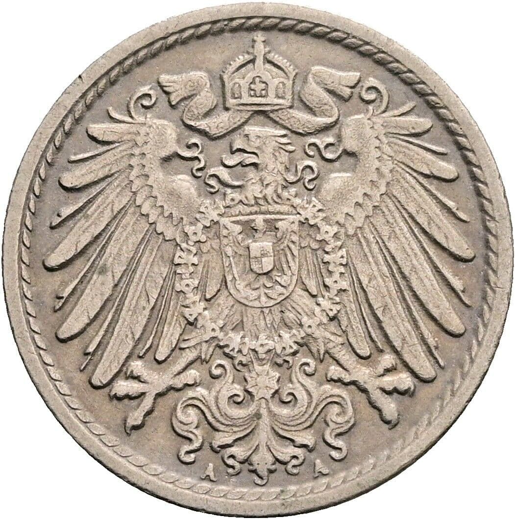 5 Pfennig 1914 A – Rückseite