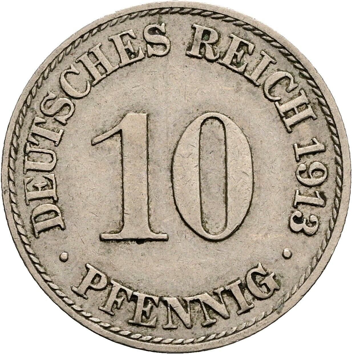 10 Pfennig 1913 A – Vorderseite
