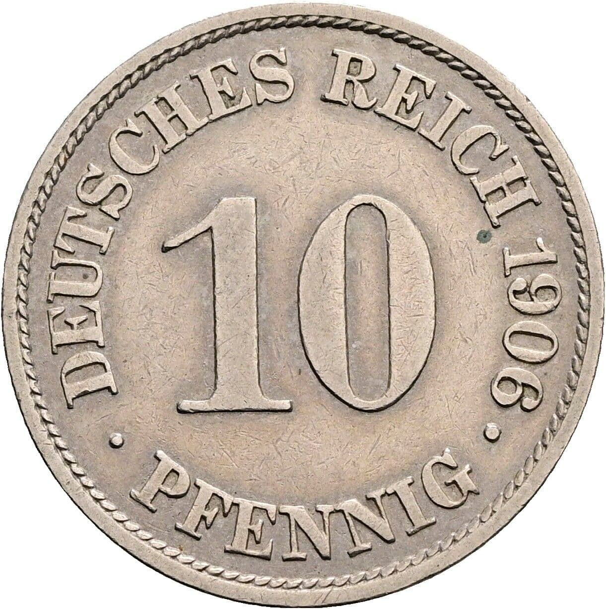 10 Pfennig 1906 A – Vorderseite