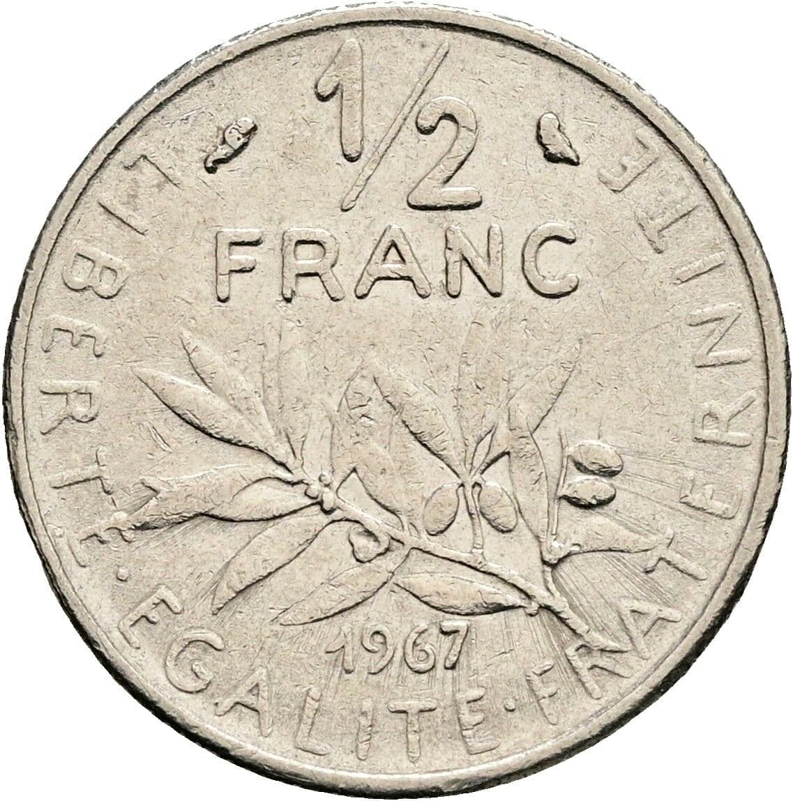 1/2 Franc 1967 – Vorderseite