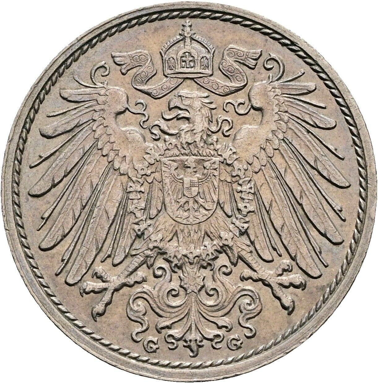 10 Pfennig 1914 G – Rückseite