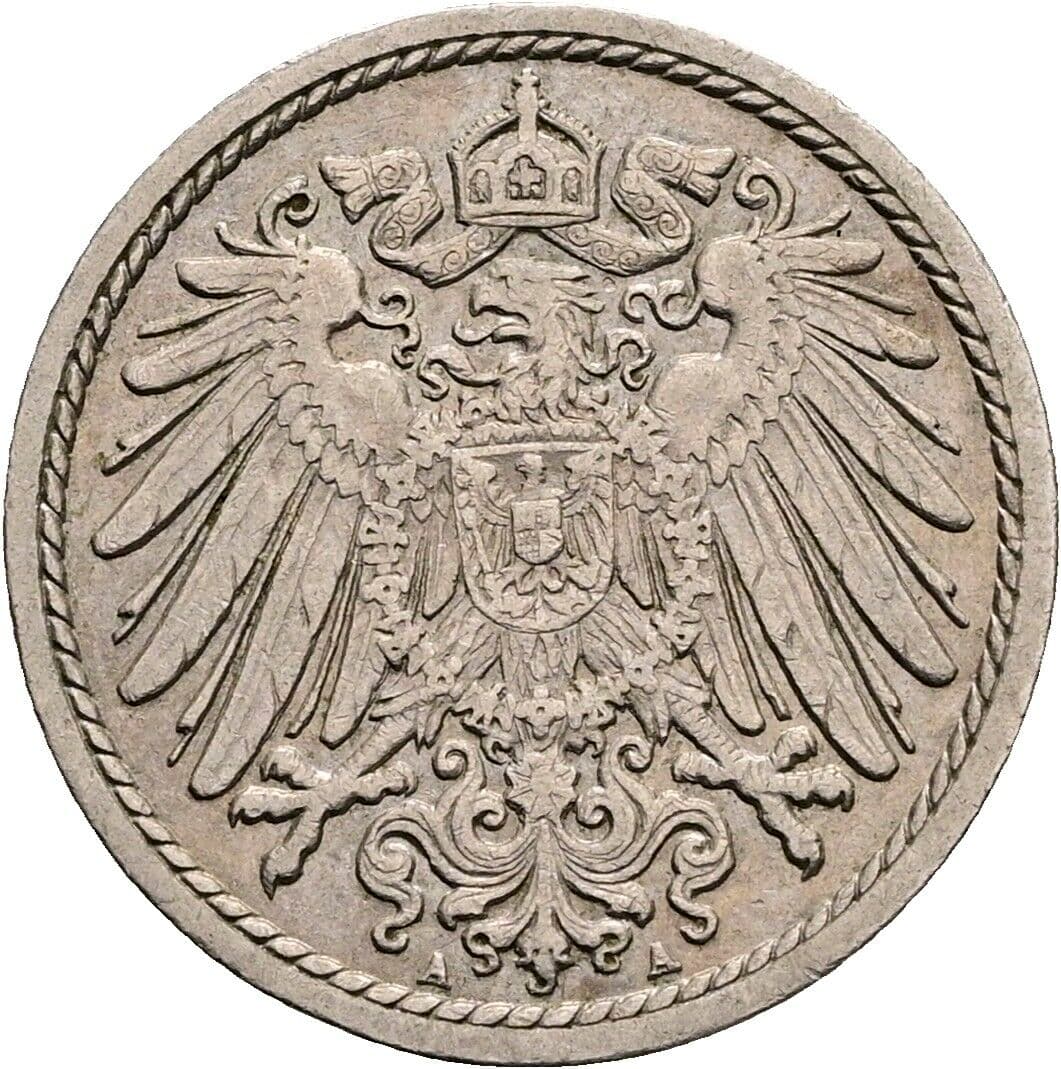 5 Pfennig 1912 A – Rückseite
