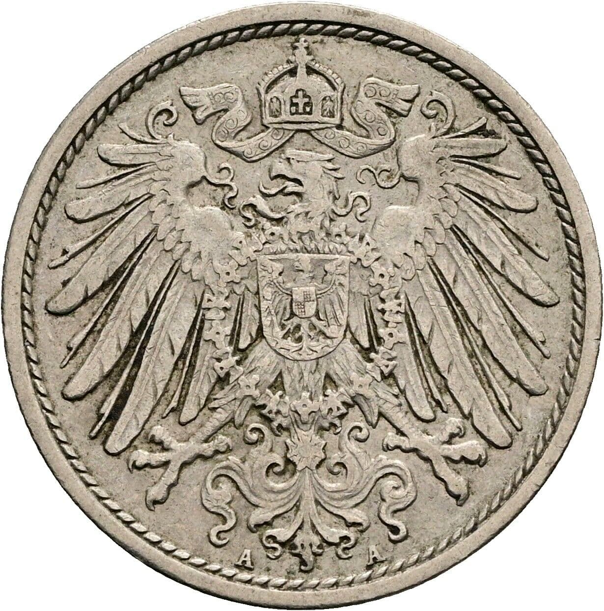 10 Pfennig 1913 A – Rückseite