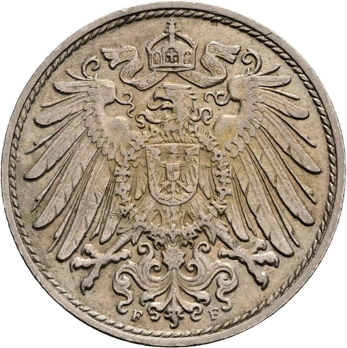 10 Pfennig 1914 F – Rückseite