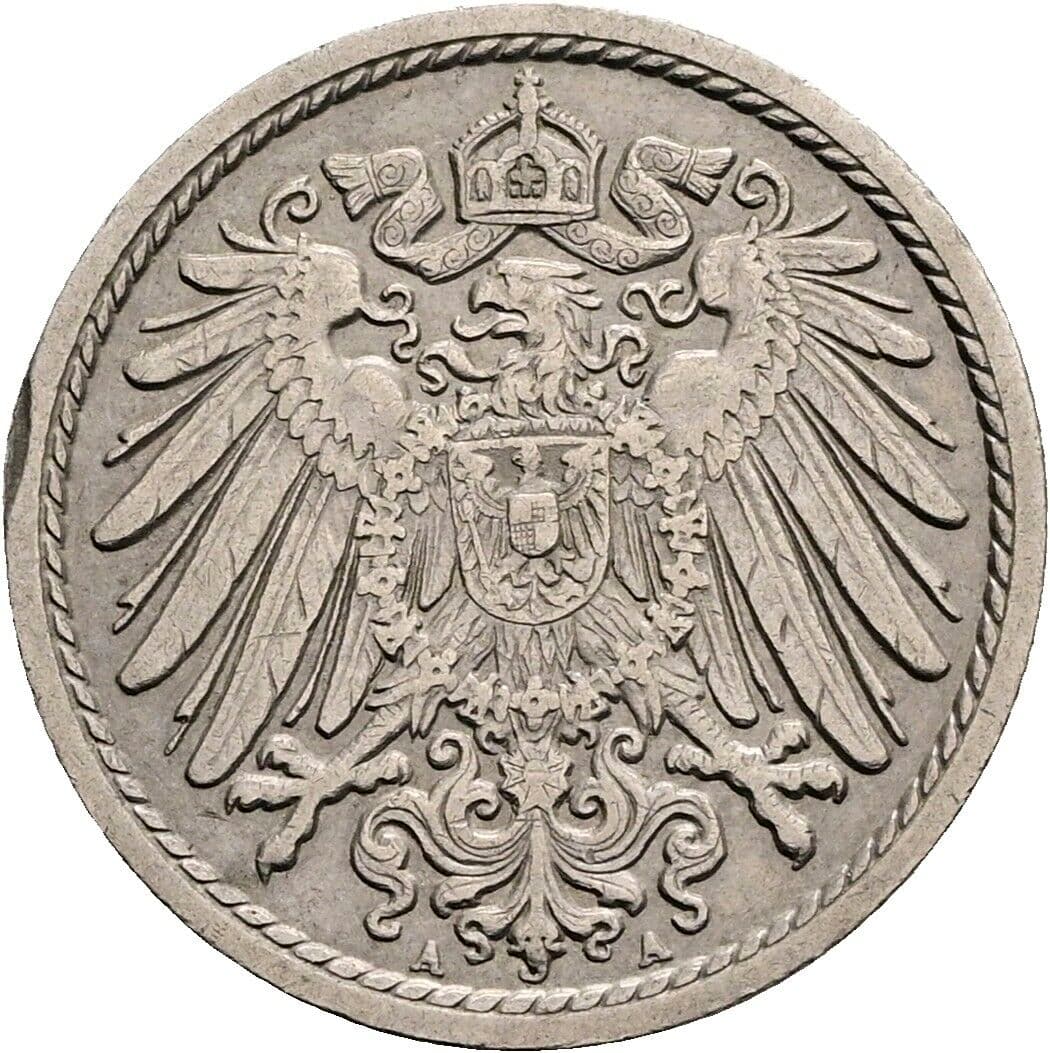 5 Pfennig 1912 A – Rückseite