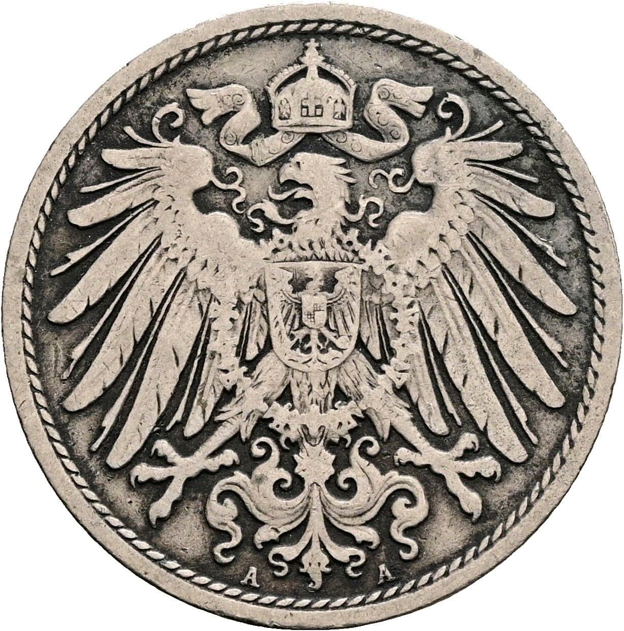 10 Pfennig 1901 A – Rückseite
