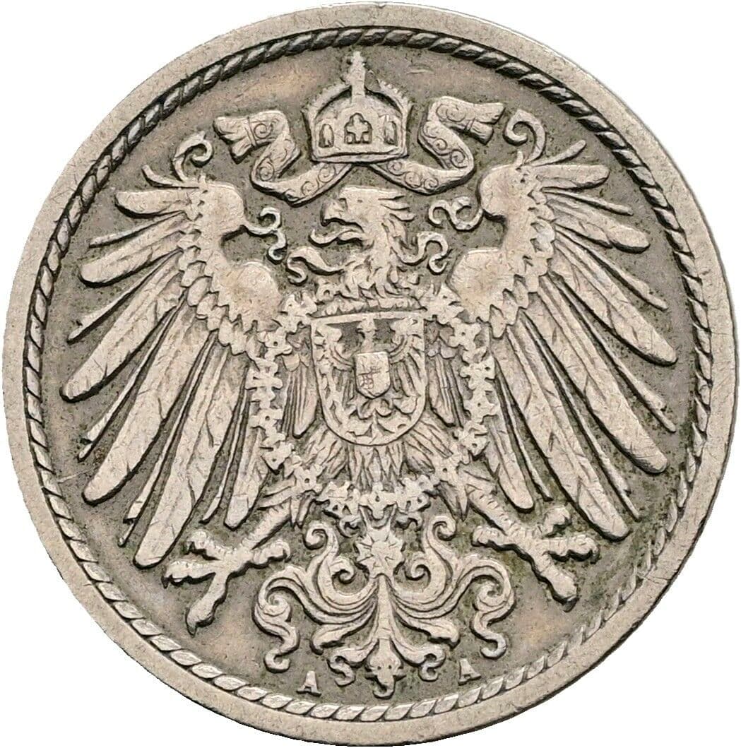 5 Pfennig 1906 A – Rückseite