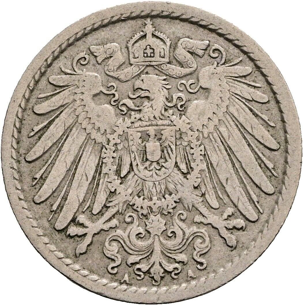 5 Pfennig 1905 A – Rückseite