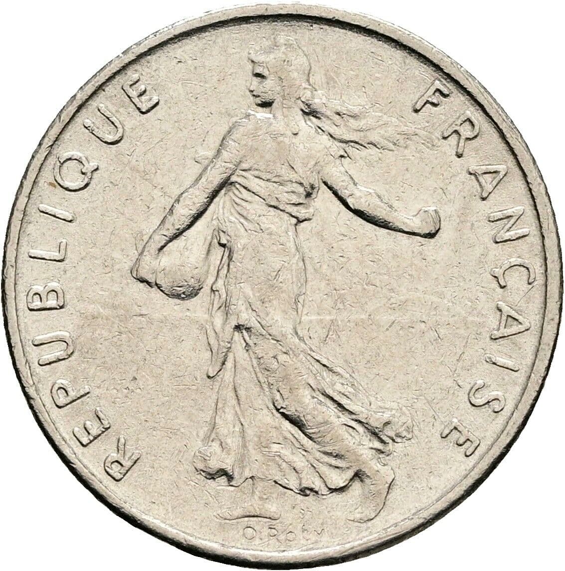 1/2 Franc 1967 – Rückseite
