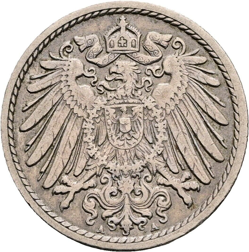 5 Pfennig 1902 A – Rückseite