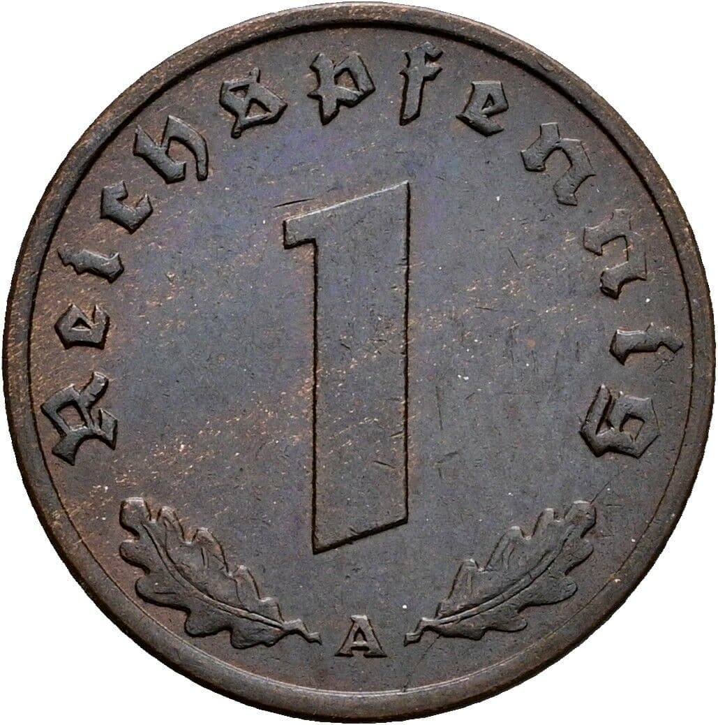 1 Reichspfennig 1938 A – Vorderseite