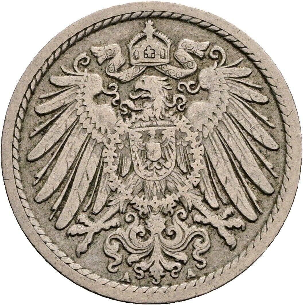 5 Pfennig 1906 A – Rückseite