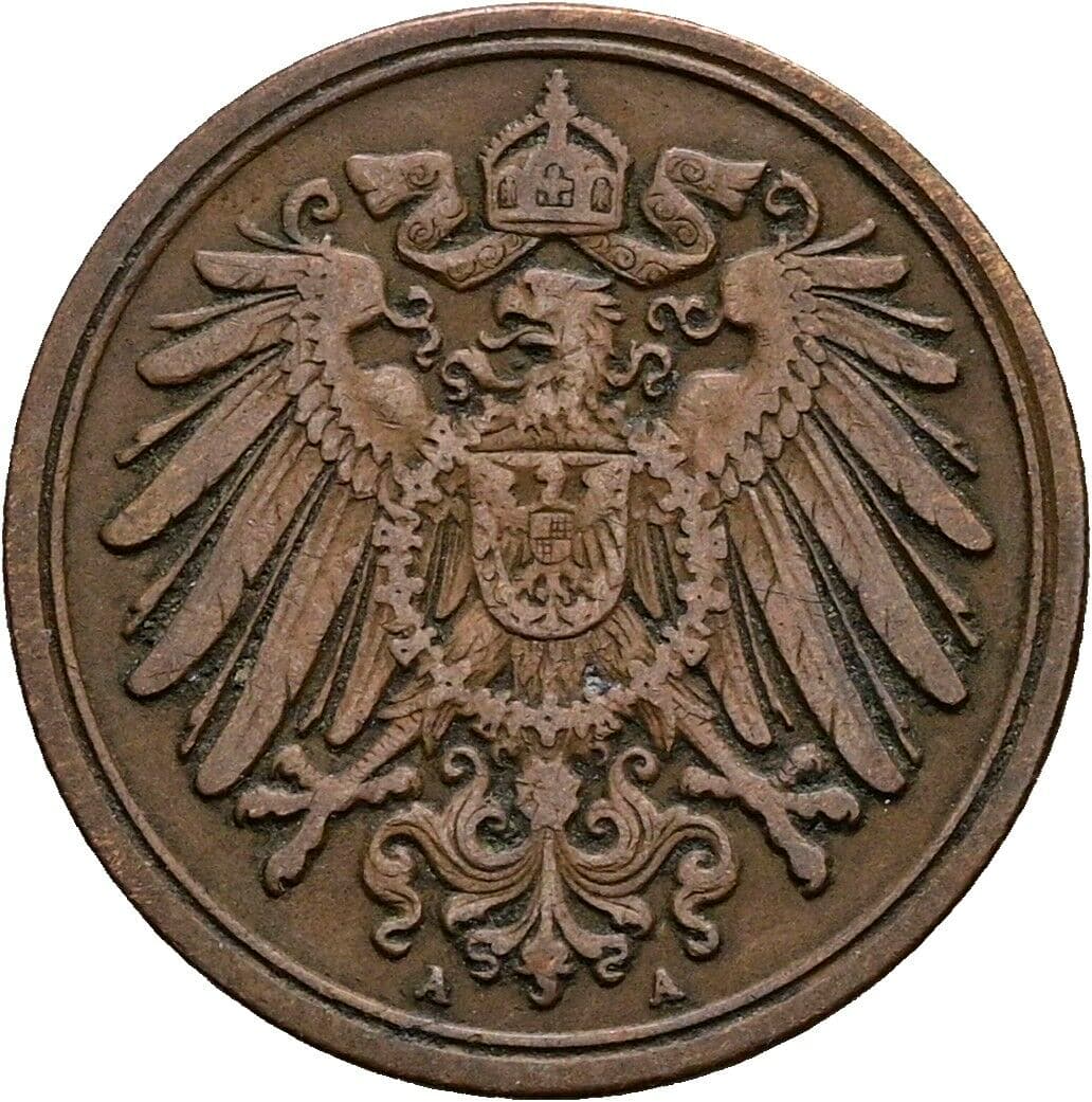 1 Pfennig 1901 A – Rückseite