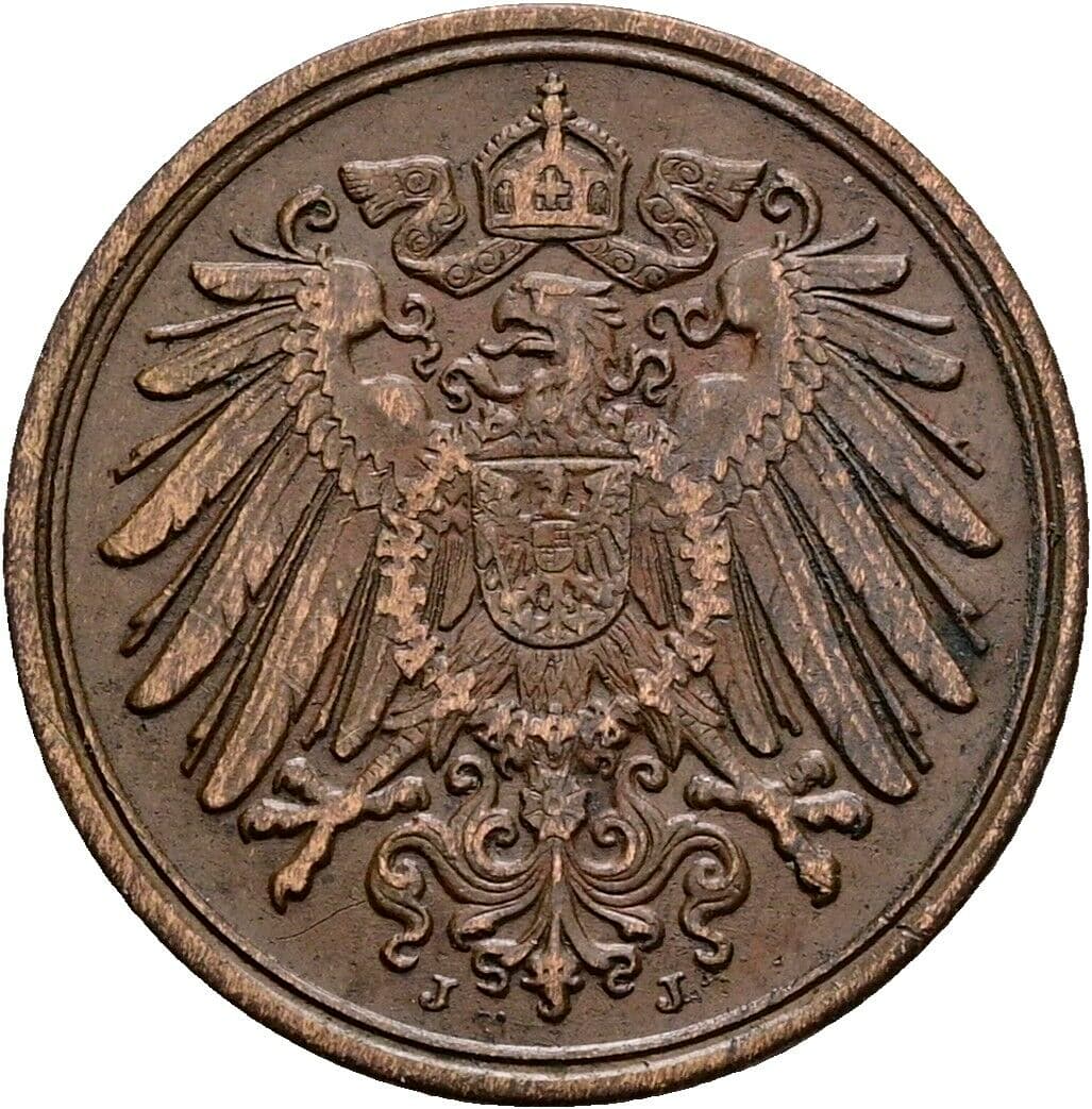 1 Pfennig 1906 J – Rückseite
