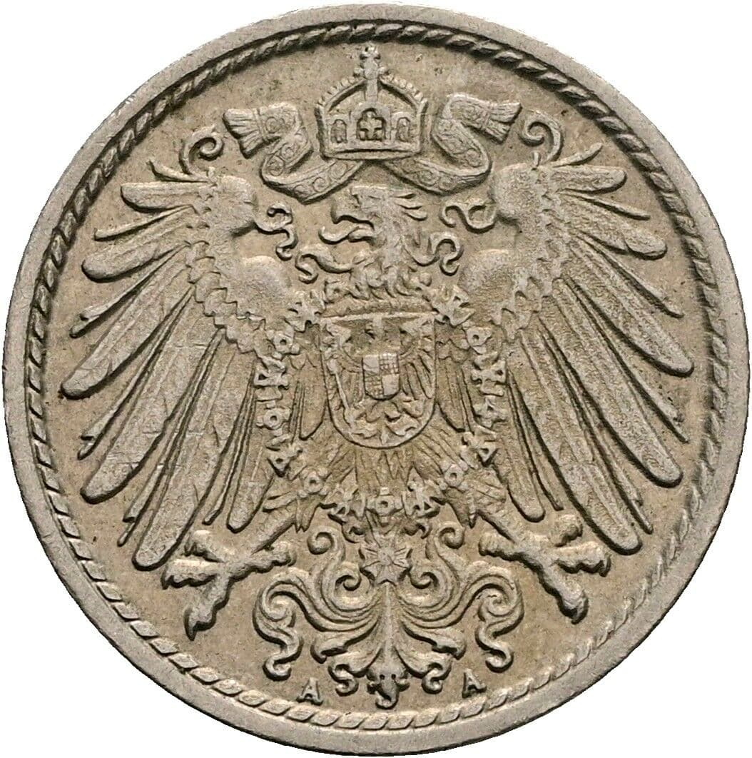 5 Pfennig 1914 A – Rückseite