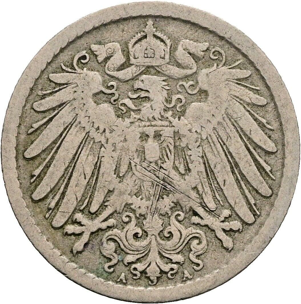 5 Pfennig 1898 A – Rückseite
