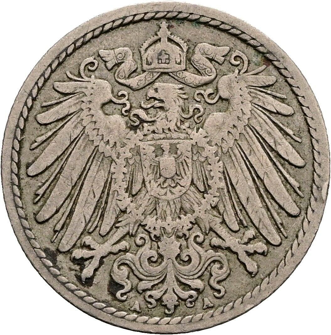 5 Pfennig 1899 A – Rückseite