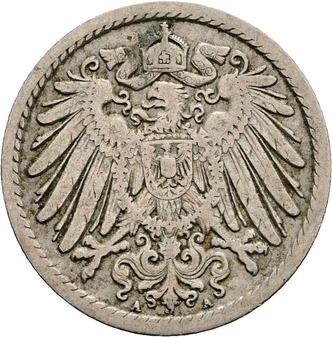 5 Pfennig 1894 A – Rückseite