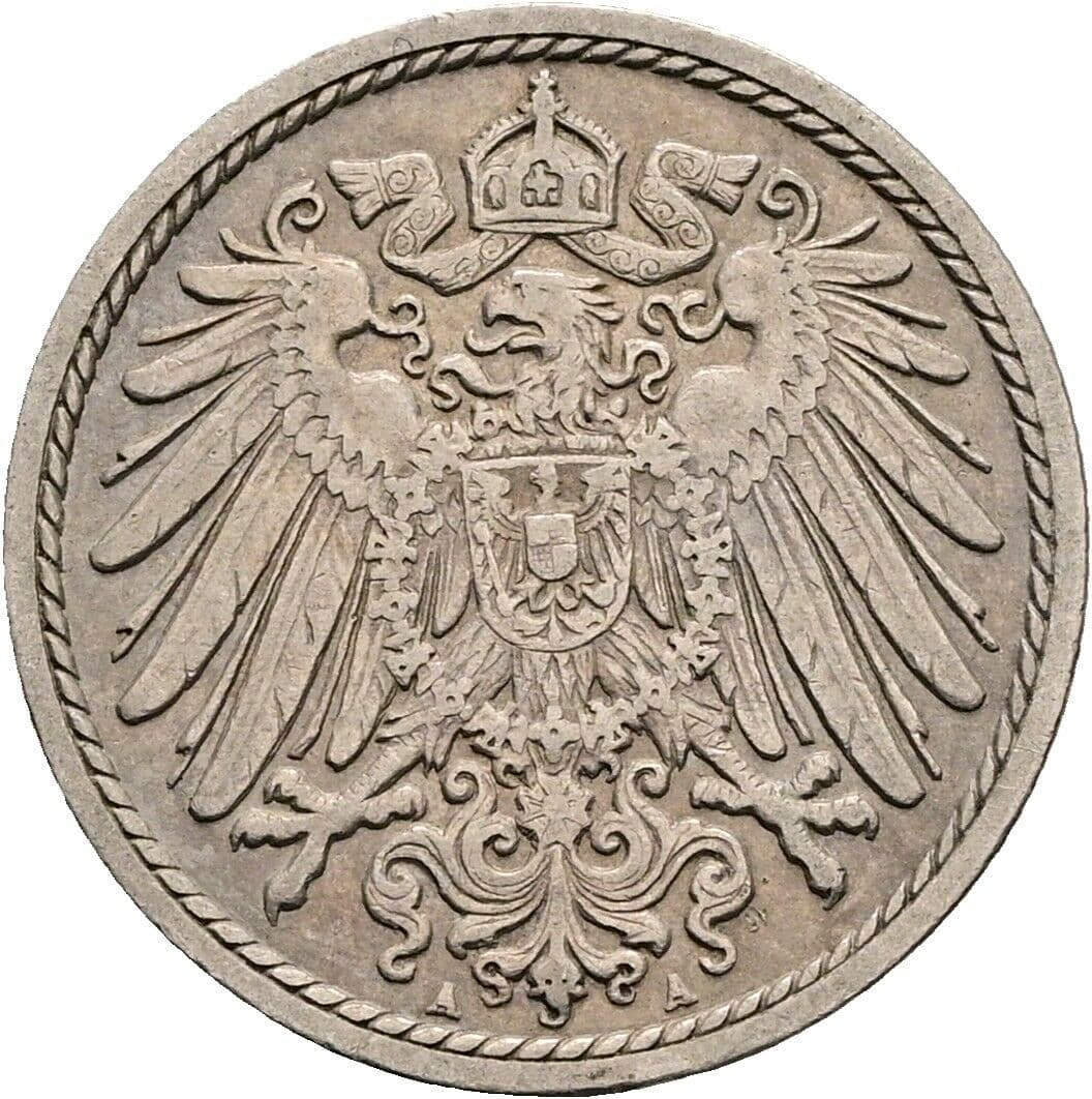 5 Pfennig 1912 A – Rückseite
